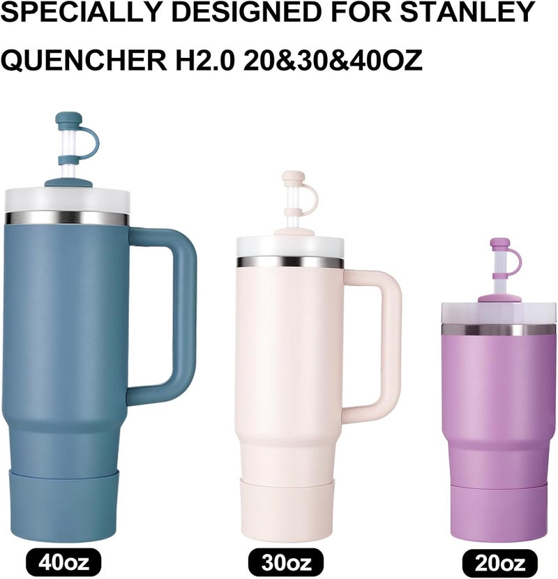 HYZ 8 Piece Accessories for Stanley Cup, Silicone Spill Proof Stopper Set and Protective Boot Including Straw Cover Cap for Stanley H2.0 20oz 30oz 40oz Tumbler, Indigo - Image 4